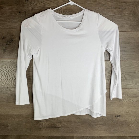 Members Mark Favorite Cross Front Tee, Women's L White Tee Shirt Soft, Lot of 2 - Picture 8 of 11